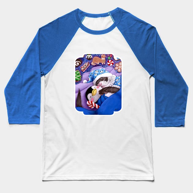 Visions of Sugar Plums Baseball T-Shirt by SierraTiegsArt